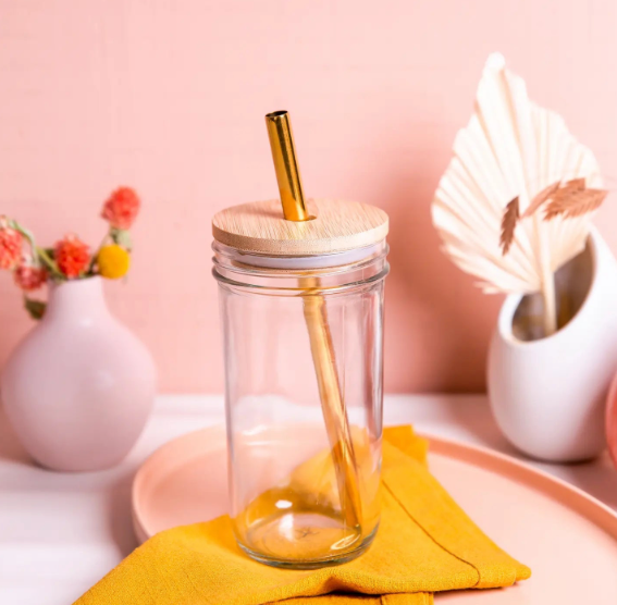 Glass BOBA with reuseable straw | 16oz. LIMITED OFFER