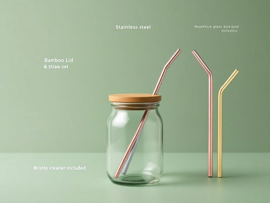 Glass BOBA with reuseable straw | 16oz. LIMITED OFFER