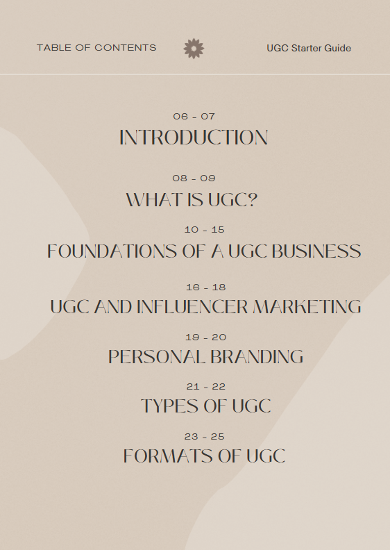 UGC Starter Guide